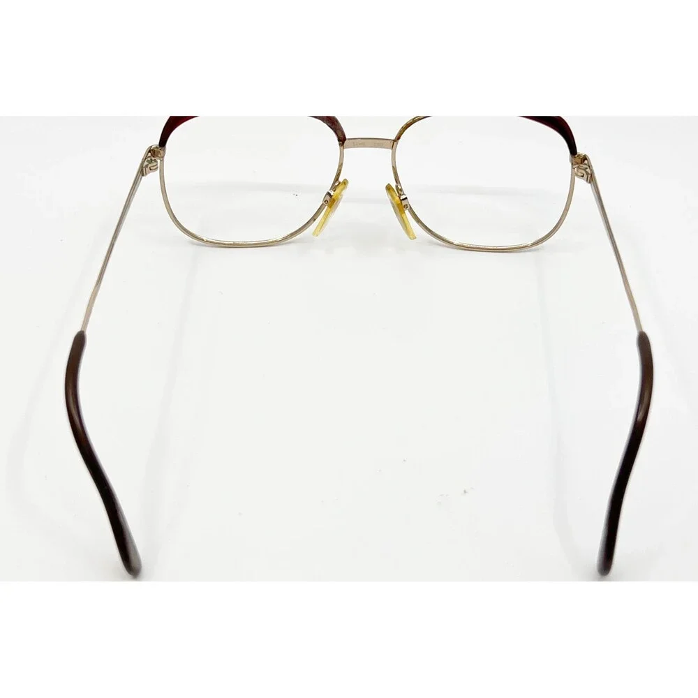Metzler Eyeglasses Frames Mens Gold Brown Vintage Germany 54-16-135